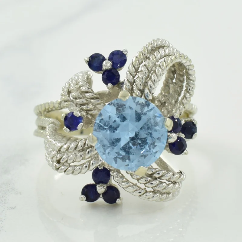 Shop High-Quality Jewelry At Jaw-Dropping Discounts Synthetic Spinel & Synthetic Sapphire Cocktail Ring | 2.00ct, 0.55ctw | SZ 6.5 | Shop High-Quality Jewelry At Jaw-Dropping Discounts Synthetic Spinel & Synthetic Sapphire Cocktail Ring | 2.00ct, 0.55ctw | SZ 6.5 |