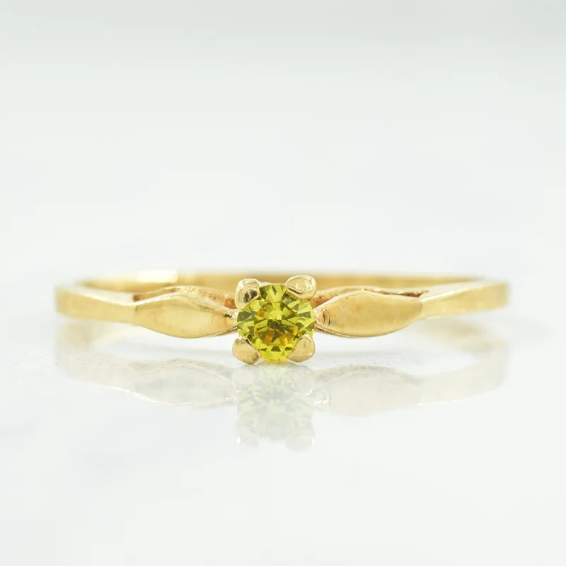 Seasonal Jewelry Sale – Upgrade Your Collection Synthetic Yellow Sapphire Petite Ring | 0.06ct | SZ 3.75 |