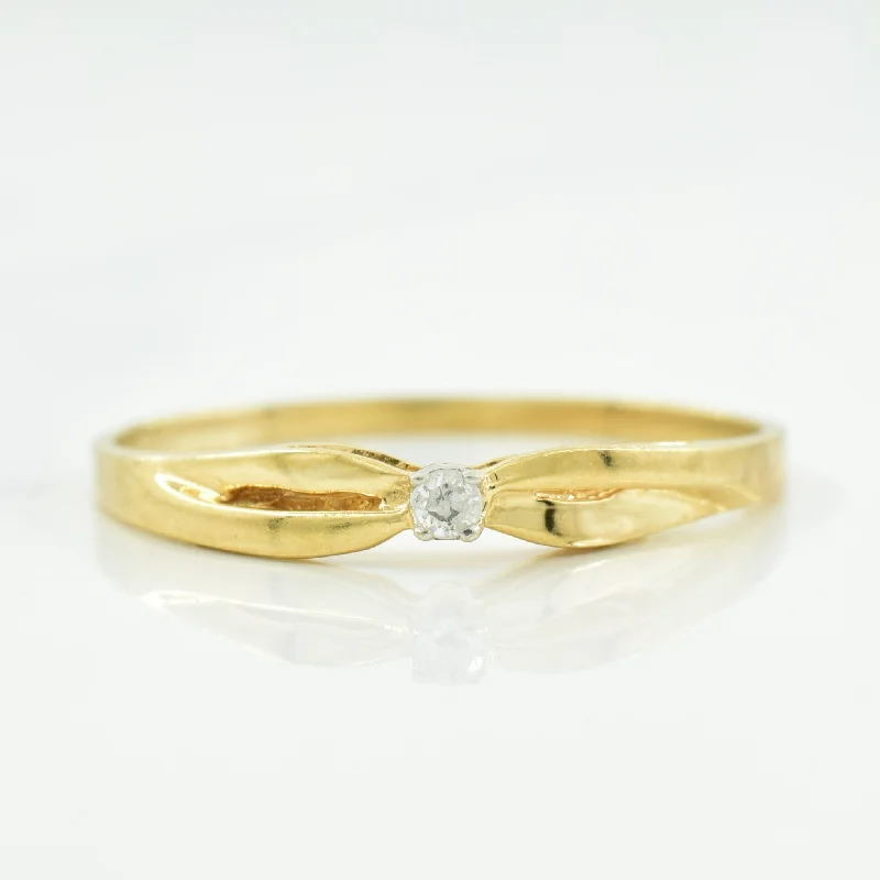Stunning Jewelry At Even More Stunning Prices Tapered Solitaire Diamond Ring | 0.02ctw | SZ 7.25 |