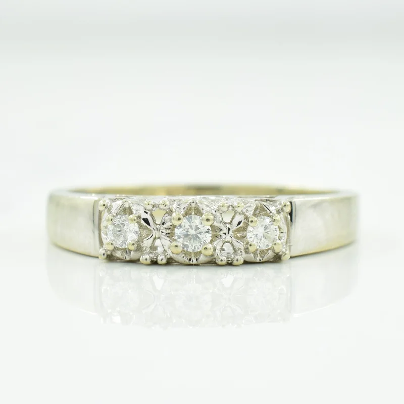 Timeless Elegance At Unbelievable Discounts Three Stone Diamond Ring | 0.09ctw | SZ 7.75 |