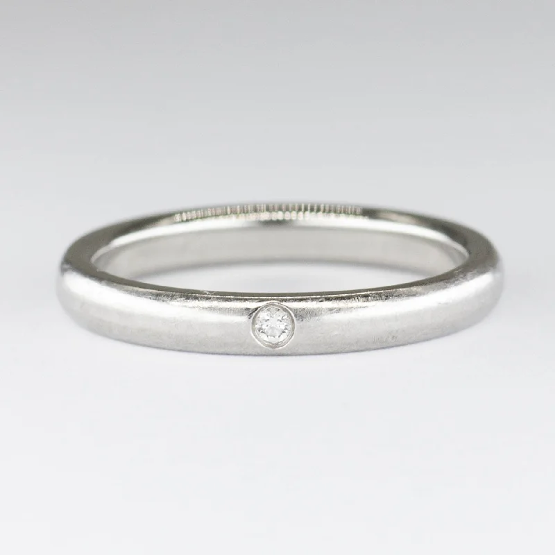 Timeless Jewelry Styles At Wallet-Friendly Prices 'Tiffany & Co.' Elsa Peretti Platinum Band Ring with Diamond | 0.02ctw | SZ 6