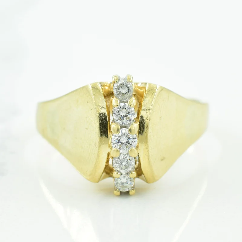 Shop Dazzling Jewelry At The Best Prices Vertical Diamond Ring | 0.26ctw | SZ 10.75 |