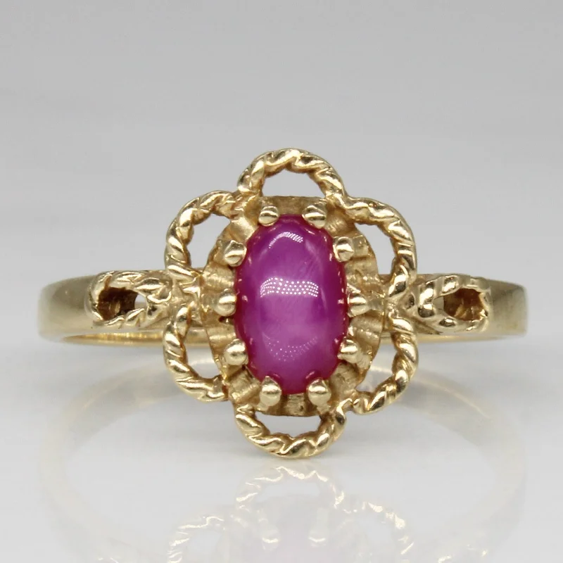Jewelry Clearance – Final Chance To Save Big Synthetic Star Ruby Ring | 0.60ct | SZ 5 |