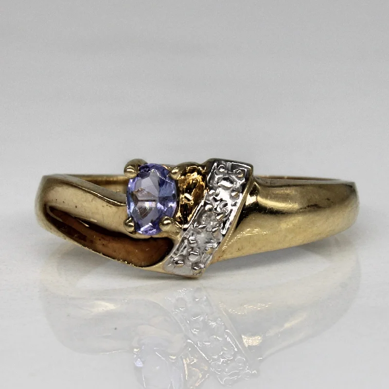 Buy More, Save More On Stunning Jewelry Pieces Tanzanite & Diamond Ring | 0.12ct, 0.01ct | SZ 7 |