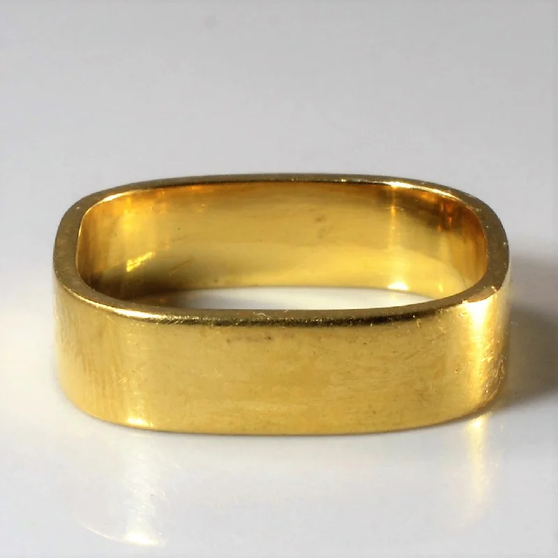 Elegant Jewelry, Affordable Luxury – Shop Now Plain Gold Soft Square Band | SZ 4.5 |