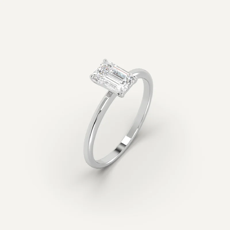 1 carat Emerald Cut Diamond Ring