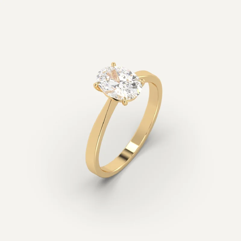 Your Perfect Accessory Now At The Best Price 1 carat Oval Cut Diamond Ring
