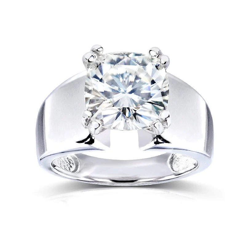 2.8ct Cushion Wide Solitaire Ring