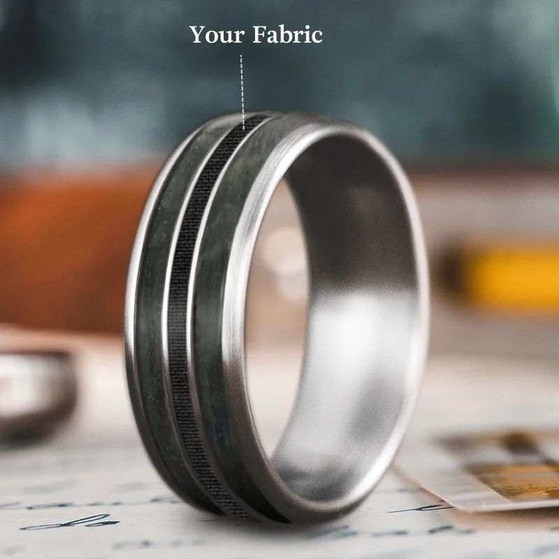 Everyday Jewelry Essentials Now On Sale Custom Design - 3-Inlay Narrow Center Ring UxQ-nl8vjyw32Gp5IEPIIxRs