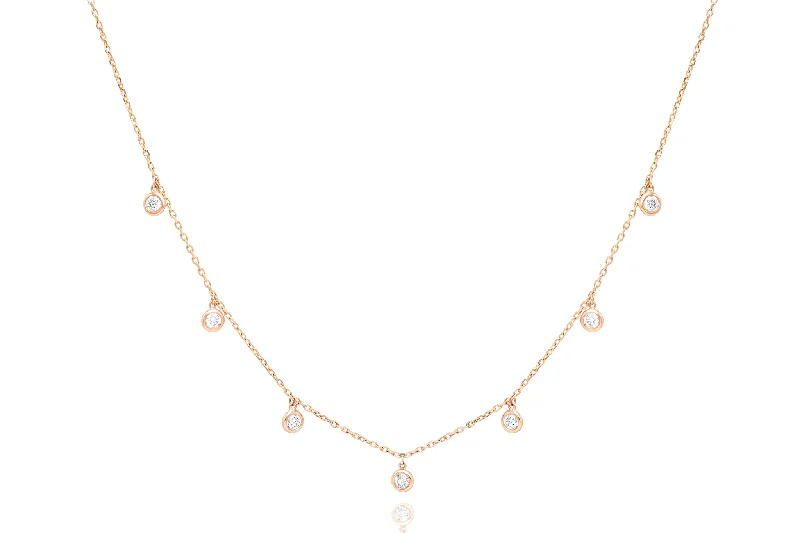 Handcrafted Beauty At Affordable Prices 14 kt white gold, 17" diamonds-by-the-yard necklace featuring 0.75 cts tw round diamonds Handcrafted Beauty At Affordable Prices 14 kt white gold, 17" diamonds-by-the-yard necklace featuring 0.75 cts tw round diamonds