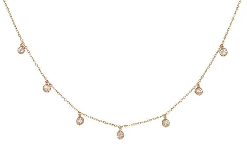 Glamorous Jewelry, Glamorous Deals – Shop Now 14 kt yellow gold, 17" diamonds-by-the-yard necklace featuring 0.75 cts tw round diamonds Glamorous Jewelry, Glamorous Deals – Shop Now 14 kt yellow gold, 17" diamonds-by-the-yard necklace featuring 0.75 cts tw round diamonds
