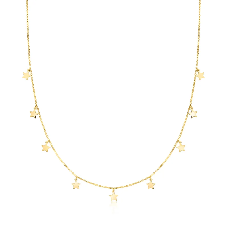 Best Jewelry Deals – Shop Premium Pieces At Great Prices Canaria Italian 10kt Yellow Gold Mini Star Station Necklace Best Jewelry Deals – Shop Premium Pieces At Great Prices Canaria Italian 10kt Yellow Gold Mini Star Station Necklace