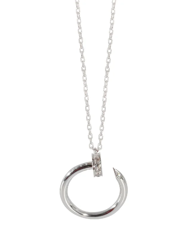 Elevate Your Jewelry Collection With Limited-Time Savings Cartier Juste un Clou Pendant in 18K White Gold 0.12 CTW