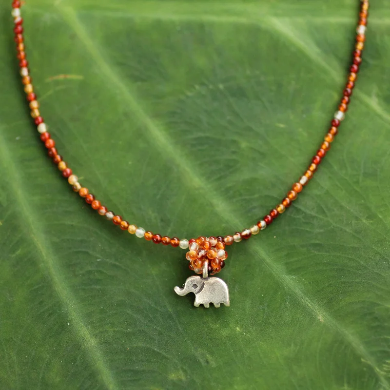 Special Jewelry Deals – Upgrade Your Collection Elephantine Charm Hand Made Beaded Carnelian Necklace Special Jewelry Deals – Upgrade Your Collection Elephantine Charm Hand Made Beaded Carnelian Necklace