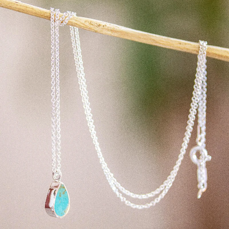 Stunning Jewelry At Even More Stunning Prices Heaven's Tears Taxco Sterling Silver Natural Turquoise Teardrop Necklace Stunning Jewelry At Even More Stunning Prices Heaven's Tears Taxco Sterling Silver Natural Turquoise Teardrop Necklace