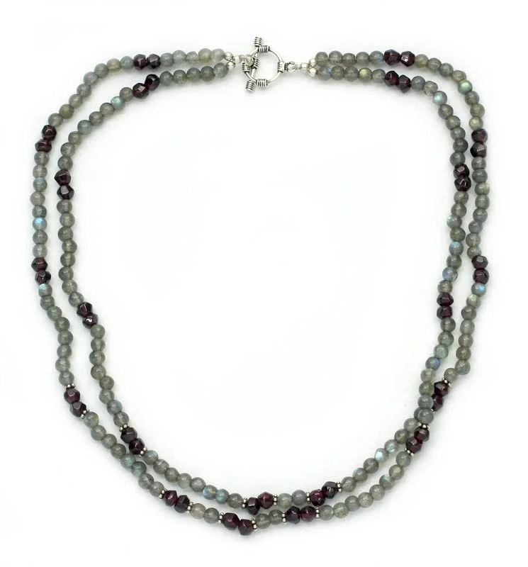 Shop Stylish Jewelry Now And Save Big India Dusk Labradorite & Garnet Necklace