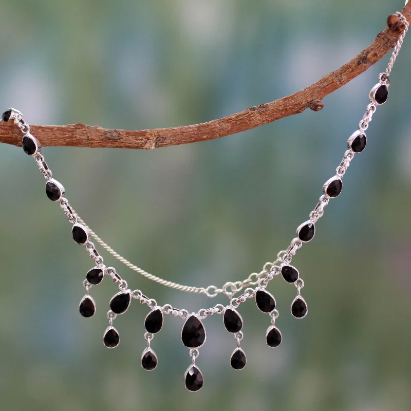 Don't Miss Our Biggest Jewelry Sale Of The Season Midnight Cascade Onyx & Silver Waterfall Necklace Don't Miss Our Biggest Jewelry Sale Of The Season Midnight Cascade Onyx & Silver Waterfall Necklace