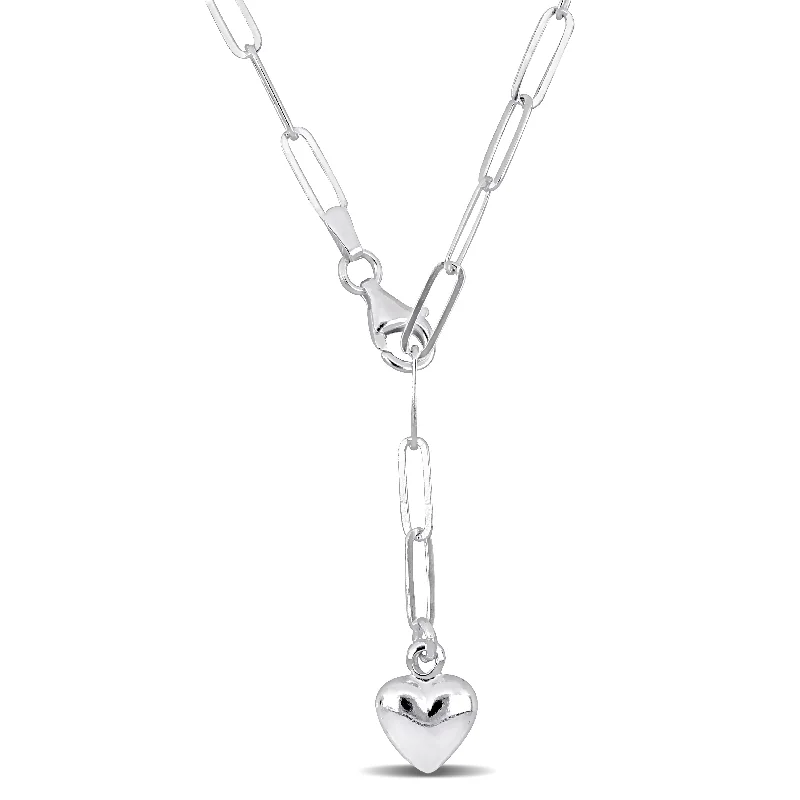 Stunning Jewelry Pieces At The Lowest Prices Ever Mimi & Max 2.6mm Heart Charm Lariat Oval Link Necklace in Sterling Silver - 16 in Stunning Jewelry Pieces At The Lowest Prices Ever Mimi & Max 2.6mm Heart Charm Lariat Oval Link Necklace in Sterling Silver - 16 in