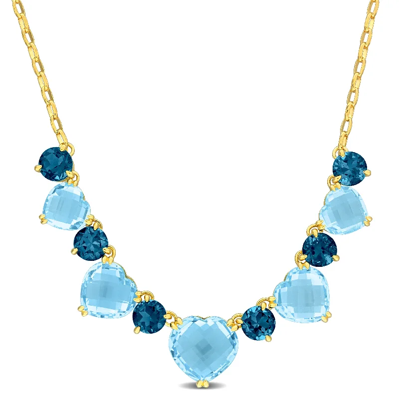 Jewelry Clearance Event – Stock Up Before It's Over Mimi & Max 45 3/4ct TGW Sky Blue Topaz & London Blue Topaz Necklace in Yellow Sterling Silver - 17 in. Jewelry Clearance Event – Stock Up Before It's Over Mimi & Max 45 3/4ct TGW Sky Blue Topaz & London Blue Topaz Necklace in Yellow Sterling Silver - 17 in.