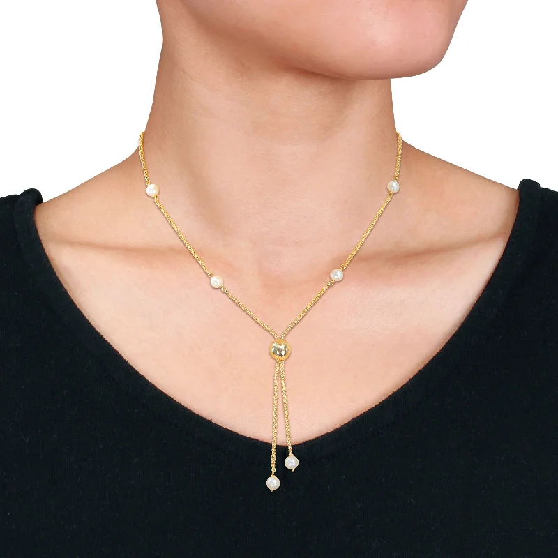 Dazzle With Discounts – Shop Jewelry On Sale Mimi & Max 6-7mm Cultured Freshwater Pearl Tassel Necklace in Yellow Silver - 20 in Dazzle With Discounts – Shop Jewelry On Sale Mimi & Max 6-7mm Cultured Freshwater Pearl Tassel Necklace in Yellow Silver - 20 in
