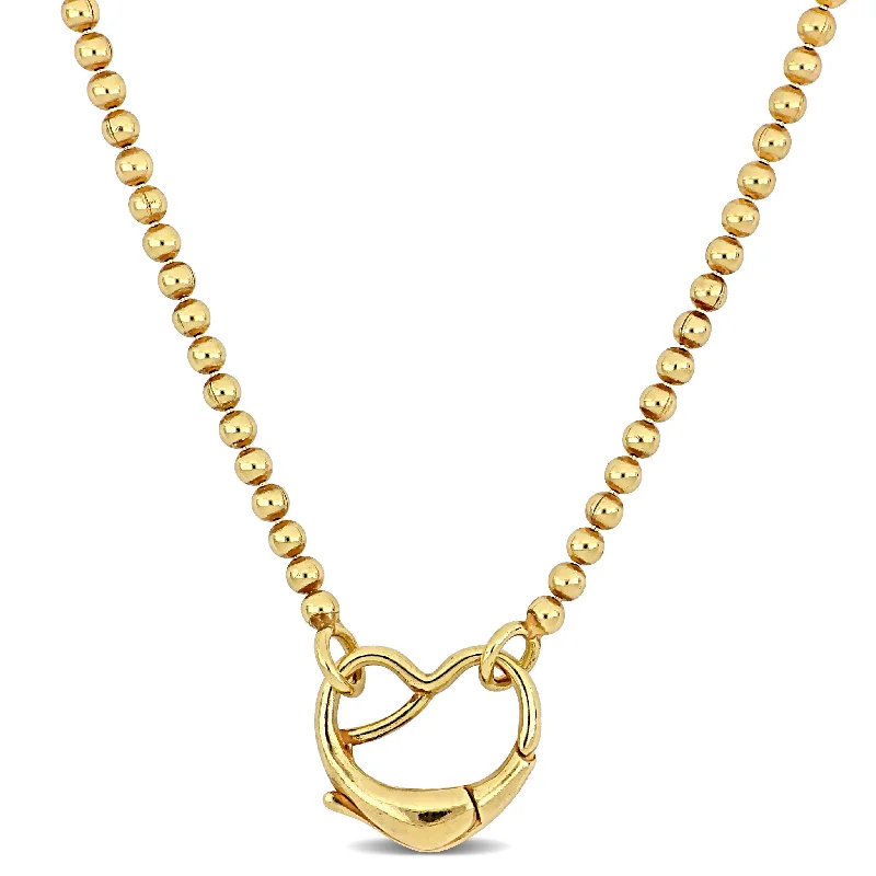 The Ultimate Jewelry Sale – Shop Premium Styles Mimi & Max Bead Necklace with Heart Clasp in Yellow Sterling Silver - 18 in The Ultimate Jewelry Sale – Shop Premium Styles Mimi & Max Bead Necklace with Heart Clasp in Yellow Sterling Silver - 18 in