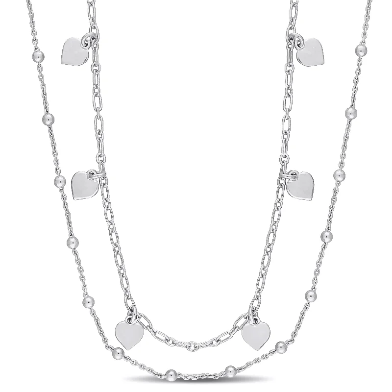 Chic, Trendy, And Affordable Jewelry Sale Mimi & Max Heart and Ball Bead Chain Necklace in Sterling Silver - 19.5 in Chic, Trendy, And Affordable Jewelry Sale Mimi & Max Heart and Ball Bead Chain Necklace in Sterling Silver - 19.5 in