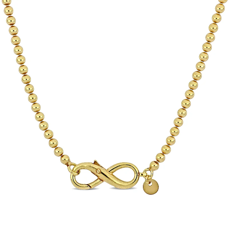 Luxury Jewelry Now At Special Promotional Rates Mimi & Max Infinity Bead Link Necklace in Yellow Sterling Silver - 18 in Luxury Jewelry Now At Special Promotional Rates Mimi & Max Infinity Bead Link Necklace in Yellow Sterling Silver - 18 in