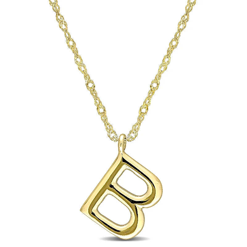 Fashion-Forward Jewelry At Incredible Prices Mimi & Max Initial "B" Pendant w/ Chain in 14k Yellow Gold Fashion-Forward Jewelry At Incredible Prices Mimi & Max Initial "B" Pendant w/ Chain in 14k Yellow Gold