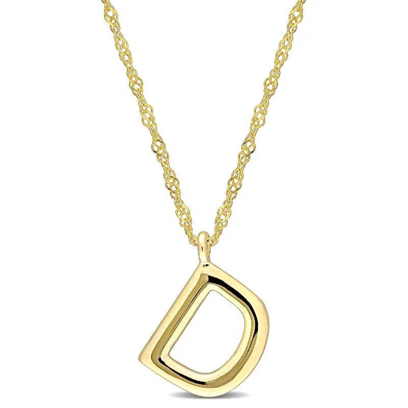 Affordable Luxury Jewelry For Every Occasion Mimi & Max Initial "D" Pendant w/ Chain in 14k Yellow Gold Affordable Luxury Jewelry For Every Occasion Mimi & Max Initial "D" Pendant w/ Chain in 14k Yellow Gold