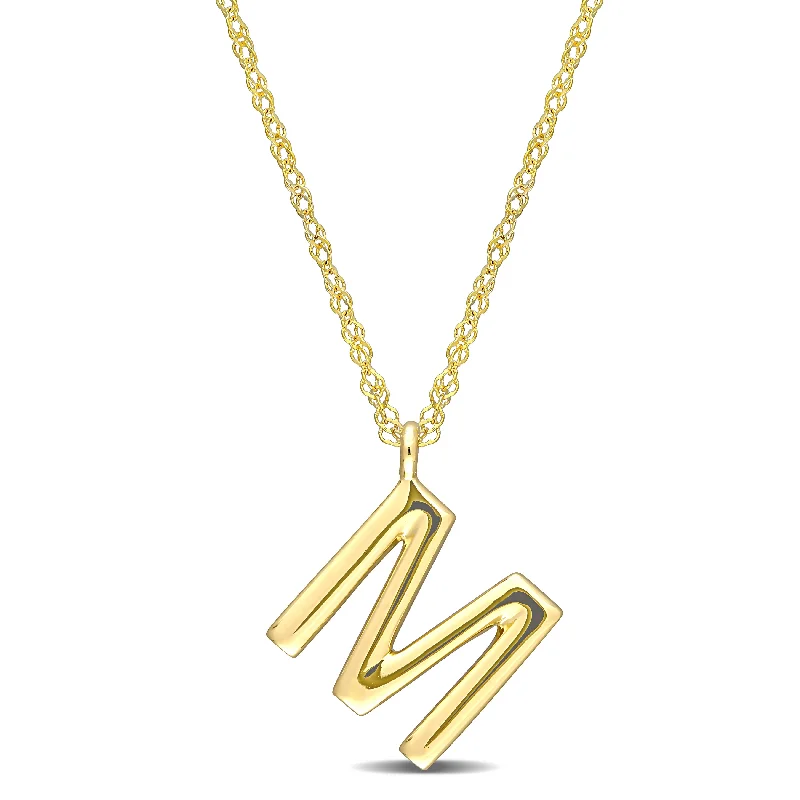 Special Jewelry Deals – Upgrade Your Collection Mimi & Max Initial "M" Pendant w/ Chain in 14k Yellow Gold Special Jewelry Deals – Upgrade Your Collection Mimi & Max Initial "M" Pendant w/ Chain in 14k Yellow Gold