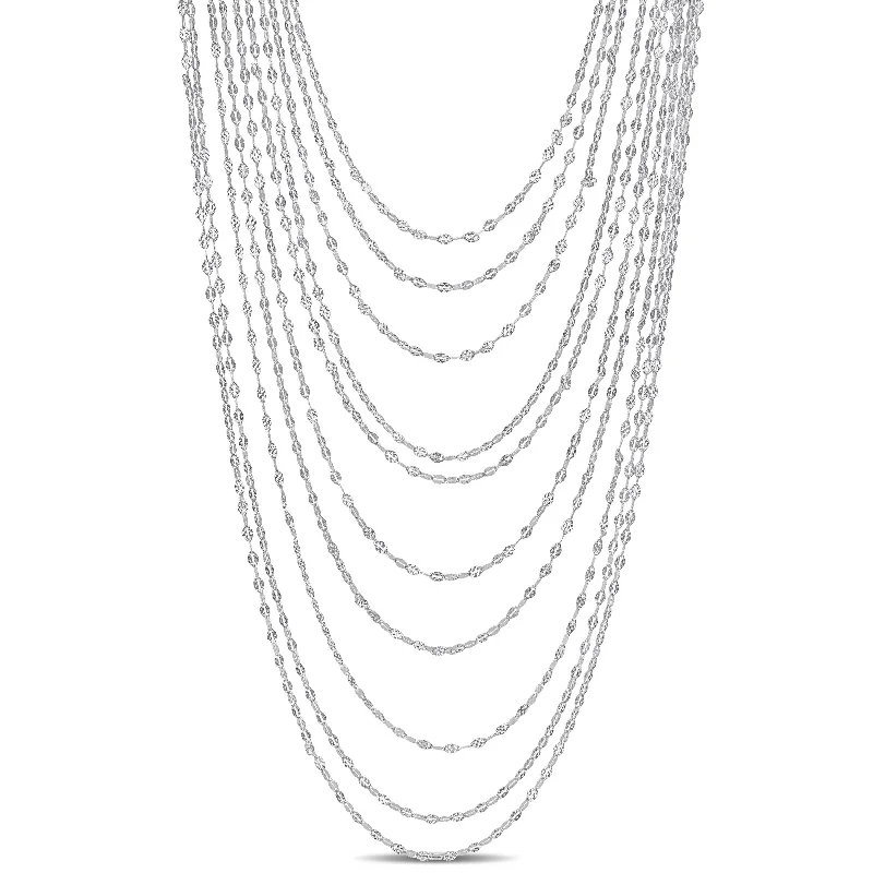High-End Jewelry, Now More Affordable Than Ever Mimi & Max Multi-Strand Chain Necklace in Sterling Silver - 18 in High-End Jewelry, Now More Affordable Than Ever Mimi & Max Multi-Strand Chain Necklace in Sterling Silver - 18 in