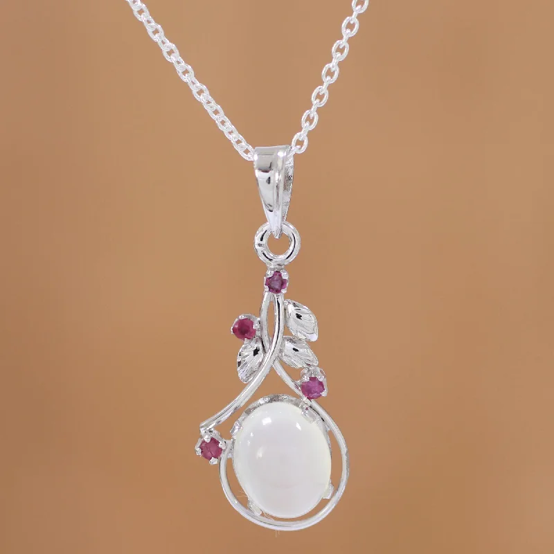 Don't Miss Out On Bestselling Jewelry At Special Prices Moonlight Divinity Ruby Moonstone Sterling Silver Necklace Don't Miss Out On Bestselling Jewelry At Special Prices Moonlight Divinity Ruby Moonstone Sterling Silver Necklace