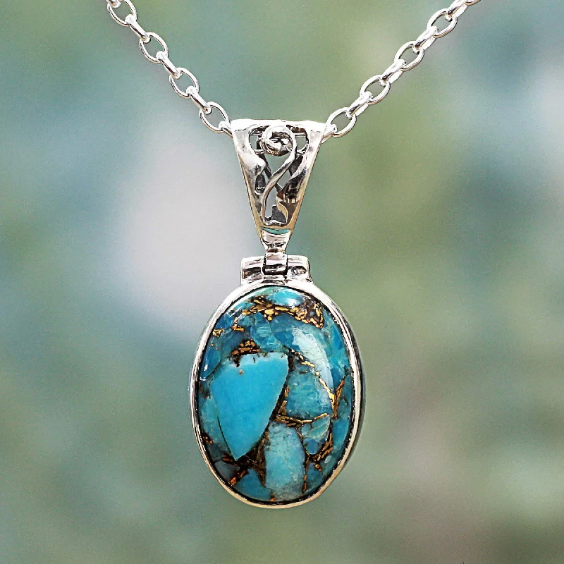 Holiday Jewelry Sale – Perfect Gifts At Great Prices Mystical Turquoise Oval Pendant Necklace Holiday Jewelry Sale – Perfect Gifts At Great Prices Mystical Turquoise Oval Pendant Necklace