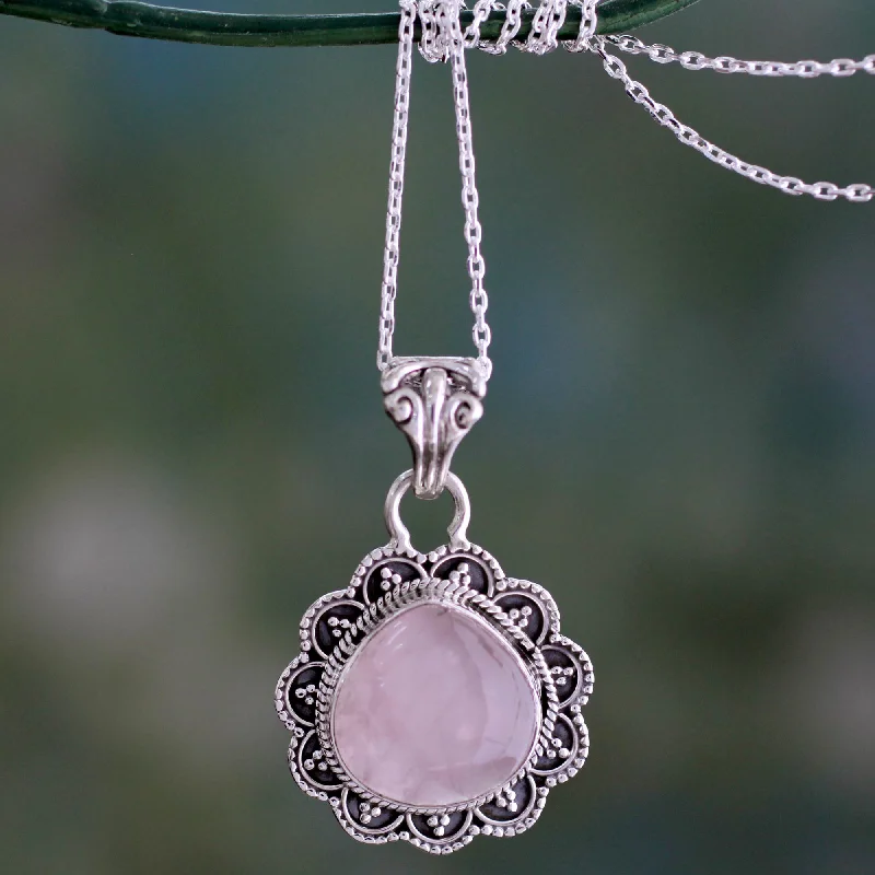Unique Jewelry For Less – Shop The Sale Now Petals Rose Quartz & Silver Pendant Necklace Unique Jewelry For Less – Shop The Sale Now Petals Rose Quartz & Silver Pendant Necklace