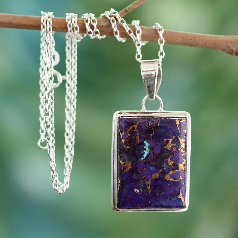 Affordable Gold-Plated Jewelry For Modern Fashion Purple Mystique Sterling Silver Necklace Affordable Gold-Plated Jewelry For Modern Fashion Purple Mystique Sterling Silver Necklace