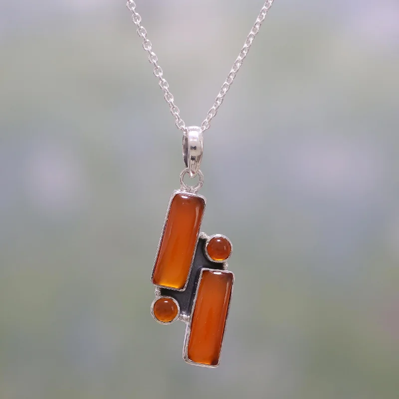 Trending Jewelry Now At Unbeatable Prices Radiant Allure Carnelian and Sterling Silver Pendant Necklace from India Trending Jewelry Now At Unbeatable Prices Radiant Allure Carnelian and Sterling Silver Pendant Necklace from India