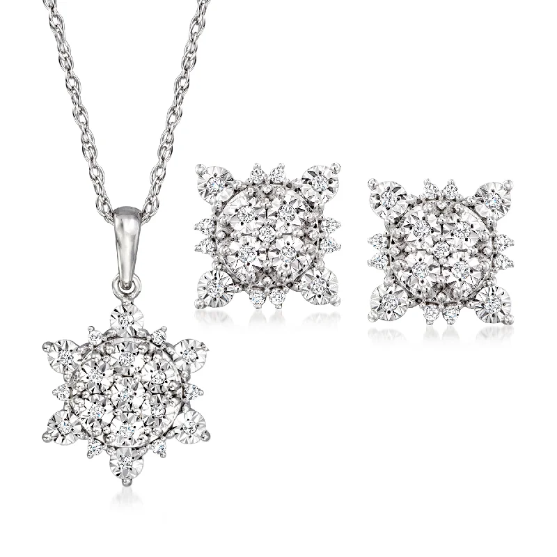 Holiday Jewelry Sale – Perfect Gifts At The Best Prices Ross-Simons Diamond Snowflake Jewelry Set: Earrings and Pendant Necklace in Sterling Silver Holiday Jewelry Sale – Perfect Gifts At The Best Prices Ross-Simons Diamond Snowflake Jewelry Set: Earrings and Pendant Necklace in Sterling Silver