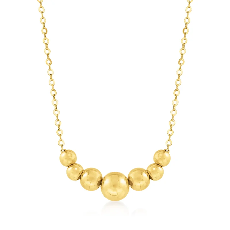 Luxury Jewelry Sale – Elegant Styles At Unbeatable Prices Ross-Simons Italian 14kt Yellow Gold Graduated Bead Necklace Luxury Jewelry Sale – Elegant Styles At Unbeatable Prices Ross-Simons Italian 14kt Yellow Gold Graduated Bead Necklace