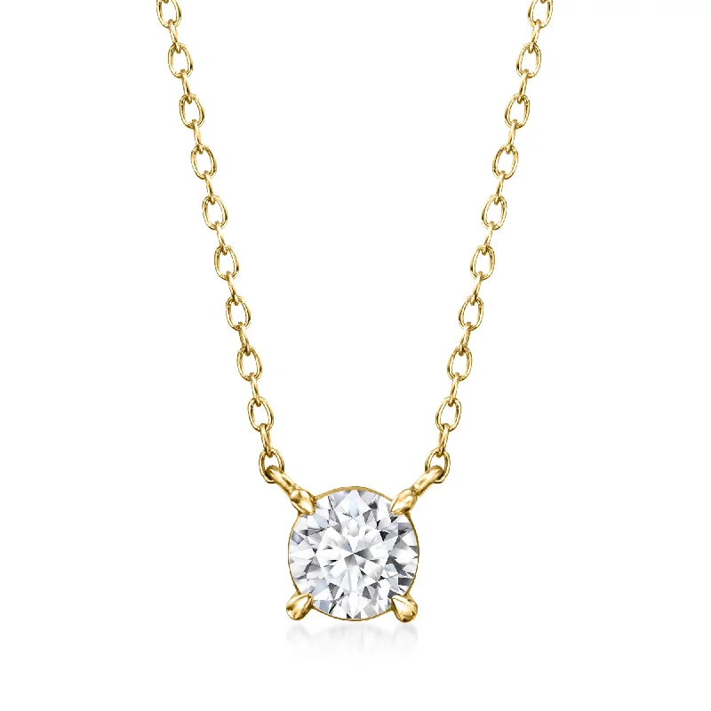 Exclusive Jewelry Offers – Shine For Less Ross-Simons Lab-Grown Diamond Solitaire Necklace in 18kt Gold Over Sterling Exclusive Jewelry Offers – Shine For Less Ross-Simons Lab-Grown Diamond Solitaire Necklace in 18kt Gold Over Sterling