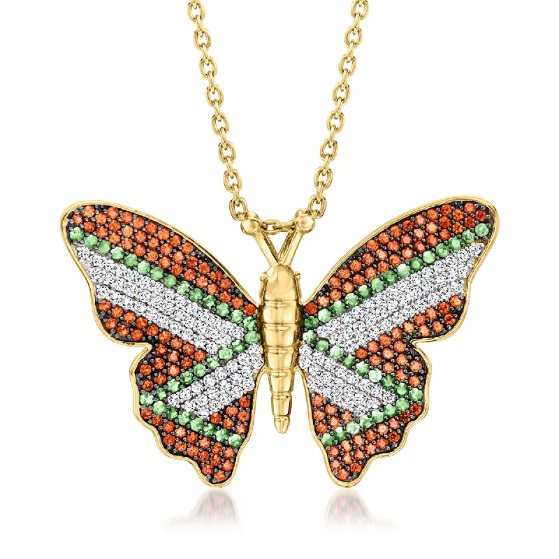 Luxury Meets Affordability – Jewelry Sale Now Live Ross-Simons Multi-Gemstone Butterfly Pendant Necklace in 18kt Gold Over Sterling Luxury Meets Affordability – Jewelry Sale Now Live Ross-Simons Multi-Gemstone Butterfly Pendant Necklace in 18kt Gold Over Sterling