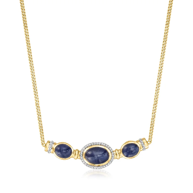 Timeless Jewelry At Special Discount Rates Ross-Simons Sapphire and . White Zircon Necklace in 18kt Gold Over Sterling Timeless Jewelry At Special Discount Rates Ross-Simons Sapphire and . White Zircon Necklace in 18kt Gold Over Sterling
