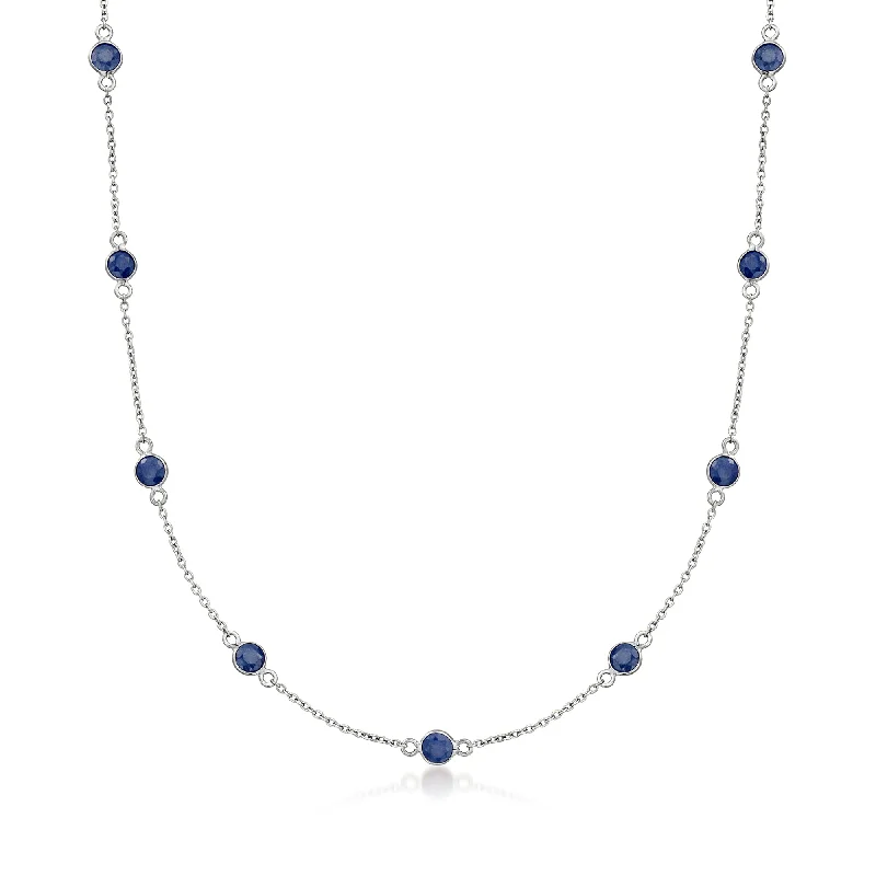 Exclusive Jewelry Discounts – Shop Now For Savings Ross-Simons Sapphire Station Necklace in Sterling Silver Exclusive Jewelry Discounts – Shop Now For Savings Ross-Simons Sapphire Station Necklace in Sterling Silver