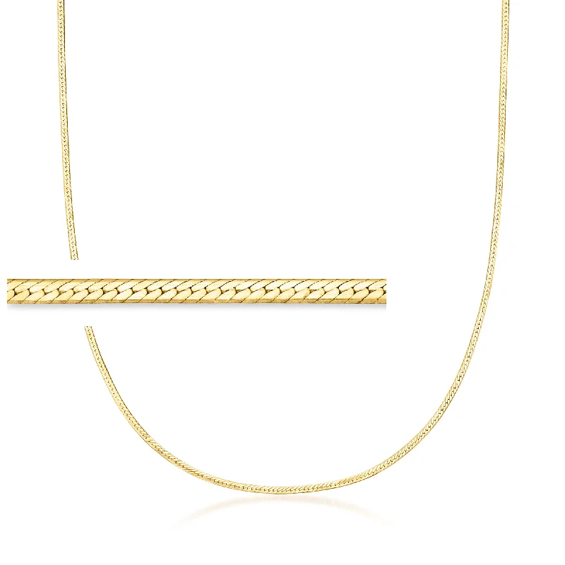 Special Deals On Handcrafted And Designer Jewelry RS Pure by Ross-Simons Italian 1.6mm 18kt Gold Vermeil Herringbone Necklace Special Deals On Handcrafted And Designer Jewelry RS Pure by Ross-Simons Italian 1.6mm 18kt Gold Vermeil Herringbone Necklace