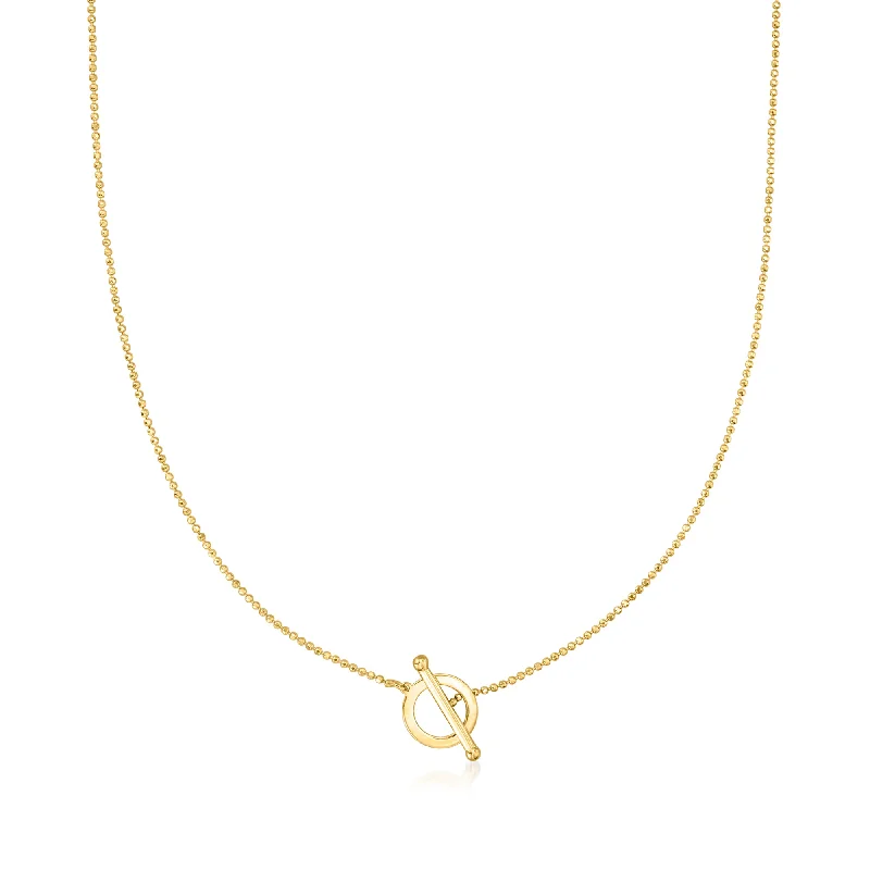 Grab Your Favorite Jewelry At The Lowest Prices RS Pure by Ross-Simons Italian 14kt Yellow Gold Toggle Necklace Grab Your Favorite Jewelry At The Lowest Prices RS Pure by Ross-Simons Italian 14kt Yellow Gold Toggle Necklace