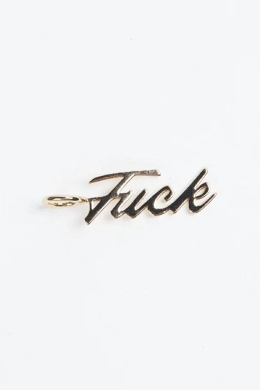 Script Pendant F*ck In Gold