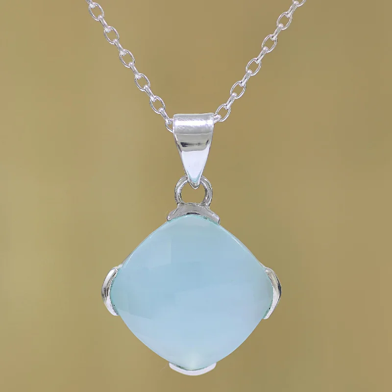 Celebrate With Sparkle – Jewelry Sale Now Live Soaring Chalcedony and Sterling Silver Pendant Necklace from India Celebrate With Sparkle – Jewelry Sale Now Live Soaring Chalcedony and Sterling Silver Pendant Necklace from India