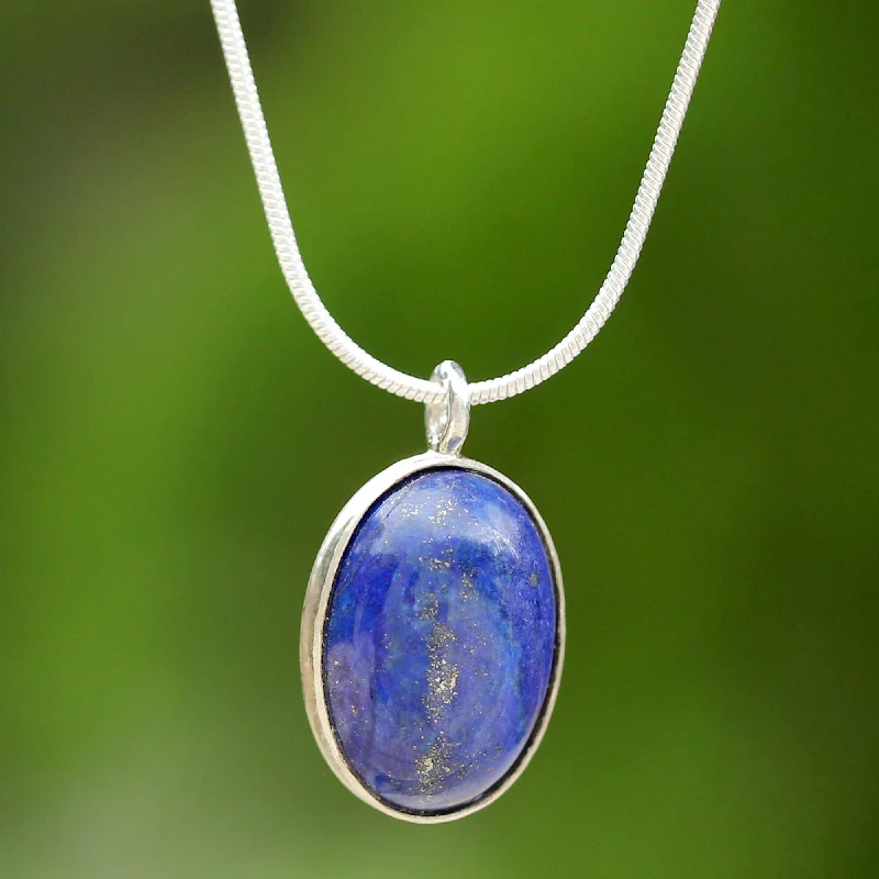 Exclusive Jewelry Markdowns – Limited-Time Offer Spangled Oval Sterling Silver and Lapis Lazuli Pendant Necklace Thailand Exclusive Jewelry Markdowns – Limited-Time Offer Spangled Oval Sterling Silver and Lapis Lazuli Pendant Necklace Thailand