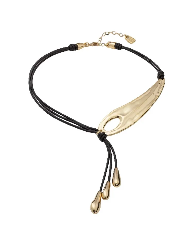 Jewelry Deals That Outshine The Rest Women's Big Leaf Choker In Gold