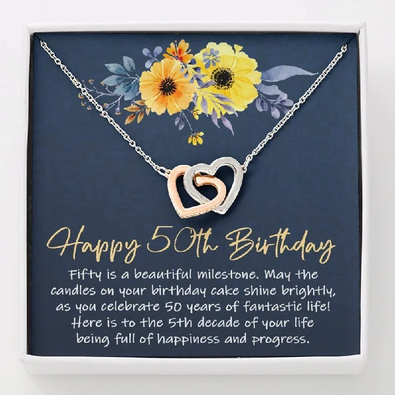 Fashion-Forward Jewelry At Incredible Prices 50th Birthday Necklace Message Card Jewelry - Personalized Gifts 50th Necklace 50th for her 50 years old girl 50th Fashion-Forward Jewelry At Incredible Prices 50th Birthday Necklace Message Card Jewelry - Personalized Gifts 50th Necklace 50th for her 50 years old girl 50th