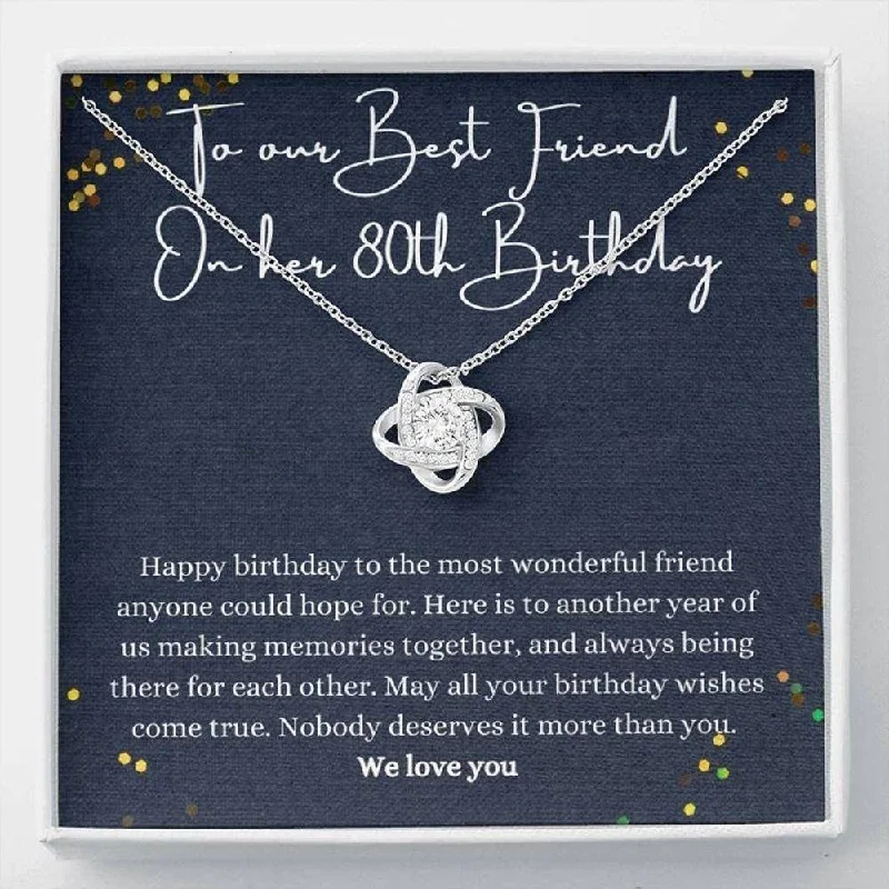 Exclusive Jewelry Sale – Sparkle For Less 80th Birthday Necklace To Our Best Friend On Her 80th Ideas Gift For 80 Years Old Friend Necklace For Eighty Years